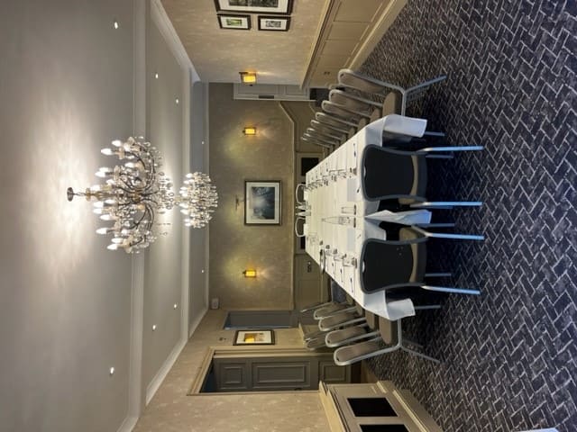Burford Room Boardroom Setup with Natural Light